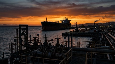 Uluslararası kara yolu taşımacılığında sıralanmış tır dorseleri ve gümrük sahası