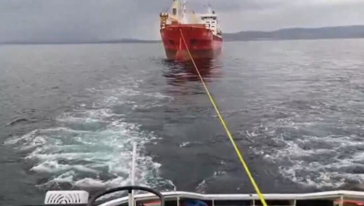 Çanakkale Boğazı’nda Arıza Yapan Kuru Yük Gemisi Karabiga’ya Çekildi