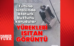 Adana’da Öğrencilerden Anlamlı Hareket: Fırtınada Düşmek Üzere Olan Atatürk Büstünü Korudular