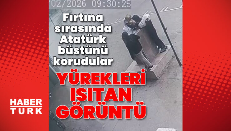 Adana’da Öğrencilerden Anlamlı Hareket: Fırtınada Düşmek Üzere Olan Atatürk Büstünü Korudular