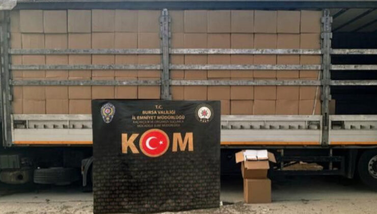 Bursa’da Dev Operasyon: 10 Milyon Adedin Üzerinde Kaçak Makaron Ele Geçirildi, 3 Şüpheli Gözaltında