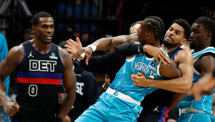 NBA’de Kavga Sonrası 4 Oyuncuya Ceza Yağdı: Hornets-Pistons Maçında Neler Oldu?