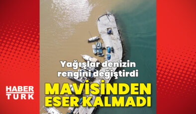 Muğla’da Sağanak Sonrası Gökova Körfezi’nde Renk Değişimi: Çamurlu Sular Denizi Kahverengiye Büründü