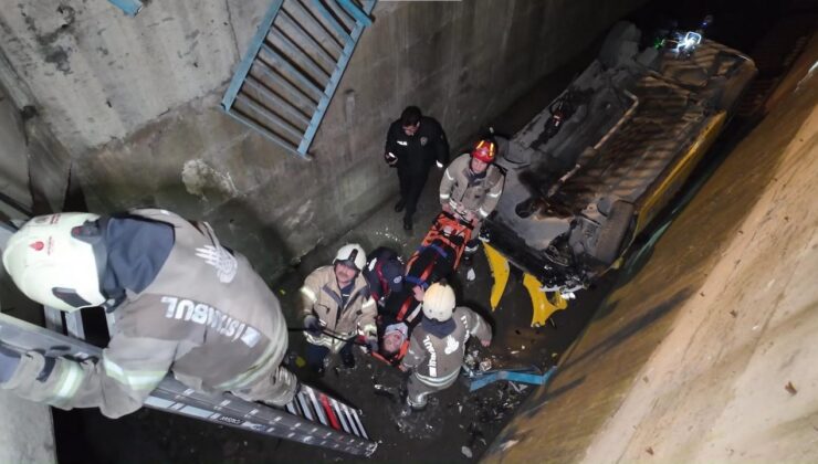 Kartal’da Alkollü Sürücünün Kullandığı Taksiden Dereye Uçuş: Müzisyen de Yaralandı