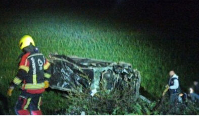 Balıkesir’de Feci Kaza: Organize Sanayi Bölgesi’nde Otomobil Şarampole Devrildi, 1 Ölü, 6 Yaralı