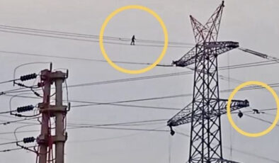 Osmaniye’de Yüksek Gerilim Hattında Tehlikeli Bakım: İp Cambazlarını Aratmayan İşçiler Nefes Kesti