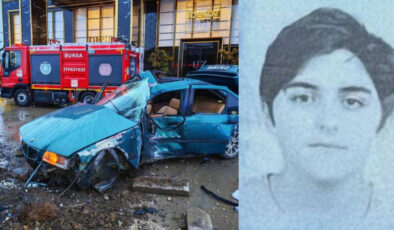 Bursa İnegöl’de Feci Kaza: Yağışlı Havada Kontrolden Çıkan Otomobil Reklam Panosuna Çarptı, 1 Ölü, 2 Yaralı