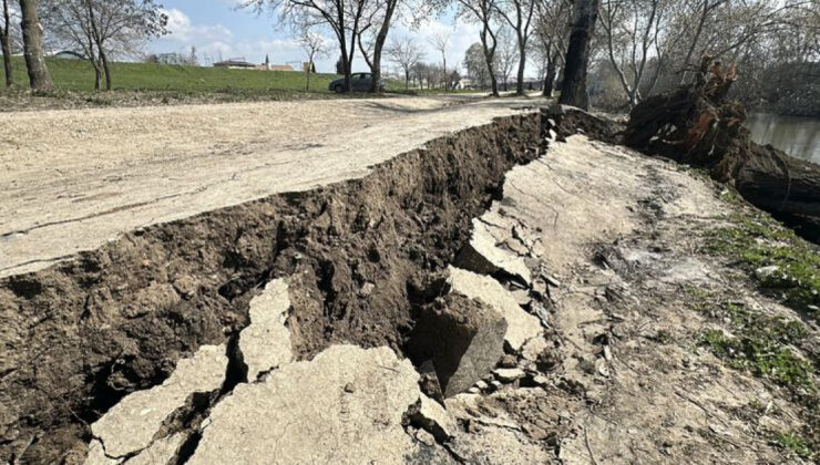 Edirne’de Tunca Nehri Kıyısında Çatlaklar ve Göçükler: Uzmanlardan Açıklama
