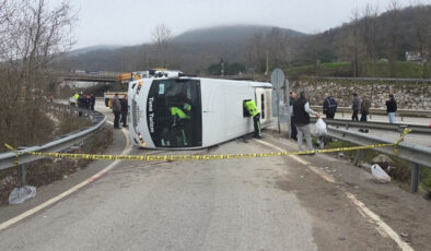Yalova’da İşçi Servisi Devrildi: 1 Ölü, 20 Yaralı