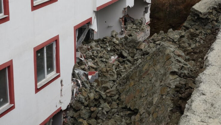 Trabzon Yomra’da İstinat Duvarı Çöktü: Bina Hasar Gördü, Soruşturma Başlatıldı