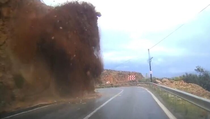 Mersin-Antalya Karayolu’nda Heyelan: Yol Çift Yönlü Kapandı, Sürücü Yaralandı