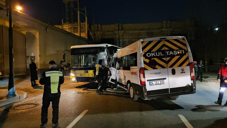 Yıldız Mahallesi’nde Trafik Kazası: İETT Otobüsü ve Servis Minibüsü Çarpıştı, Sürücüler Yaralandı