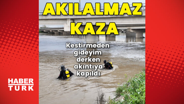 Bursa Karacabey’de Dereye Kapılan Sürücü Aranıyor: Yoğun Yağışlar Sonrası Kamyonet Sulara Gömüldü