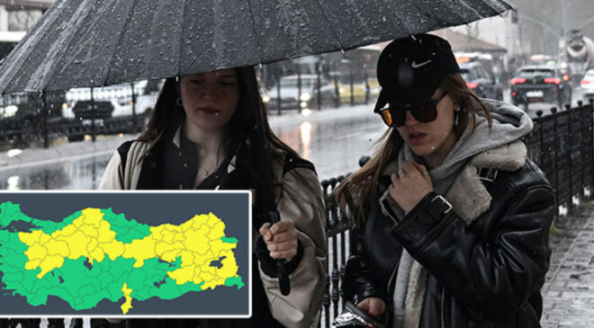 Hava Durumu: 38 İlde Sarı Alarm! Yağışlar Yurdun Büyük Bölümünde Etkili Olacak