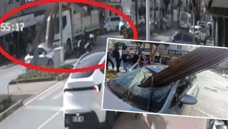 Manavgat’ta Korkunç Kaza: İnşaat Demiri Otomobile Saplandı, O Anlar Kamerada!