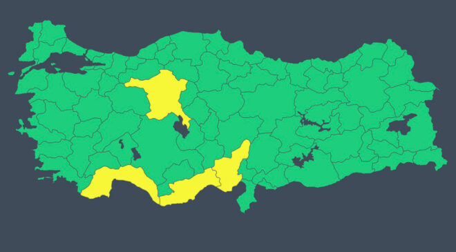 Son Dakika: İçişleri Bakanlığı’ndan 4 İle ‘Sarı’ Kodlu Uyarı! Kuvvetli Yağışlar Bekleniyor