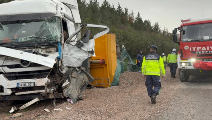 TEM Otoyolu’nda Feci Kaza: LPG Tankeri ve Tırların Karıştığı Zincirleme Kazada 2 Ölü, Ankara Yönü Kapandı