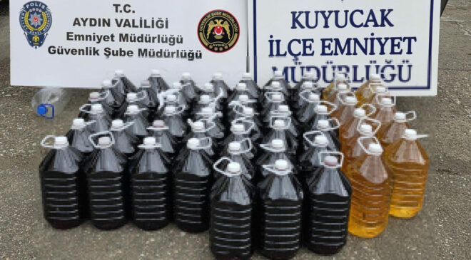 Aydın’da Sahte Şarap Operasyonu: 280 Litre Sahte İçki Ele Geçirildi, 3 Gözaltı