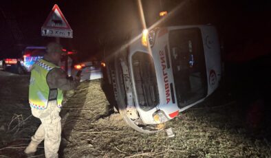 Muş’ta Feci Kaza: Ambulans Devrildi, Bir Günlük Bebek ve Annesi Yaralandı