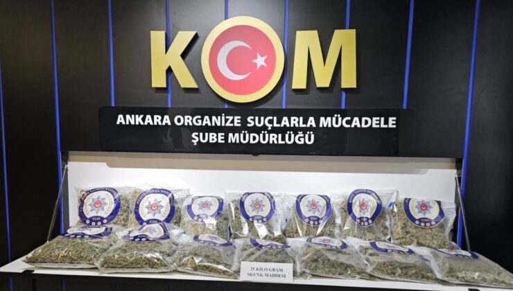 Ankara’da Uyuşturucu Operasyonu: Çankaya’da 25 Kilogram Skunk Ele Geçirildi, 2 Gözaltı