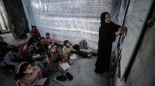 Gazze’de Eğitim Mücadelesi: ‘El-Meda Okulu’ Umudu Yeşertiyor
