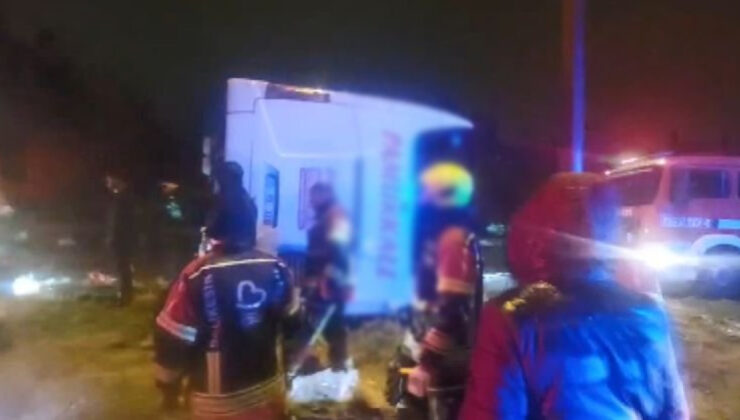 Tekirdağ-İzmir Yolunda Feci Kaza: Yolcu Otobüsü Devrildi, Çok Sayıda Yaralı Var
