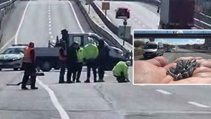 İstanbul’da D-100’de Vidalar Trafiği Felç Etti: Kamyon Sürücüsü Yakalandı