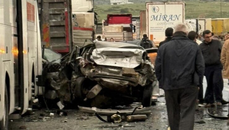 TAG Otoyolu’nda Zincirleme Kaza: 1’i Ağır 5 Yaralı